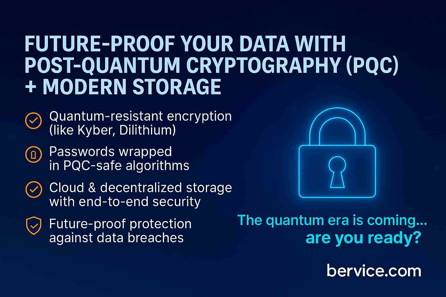 Modern Data Storage Technologies Combined with Post-Quantum Cryptography (PQC) to Prevent Password Breaches