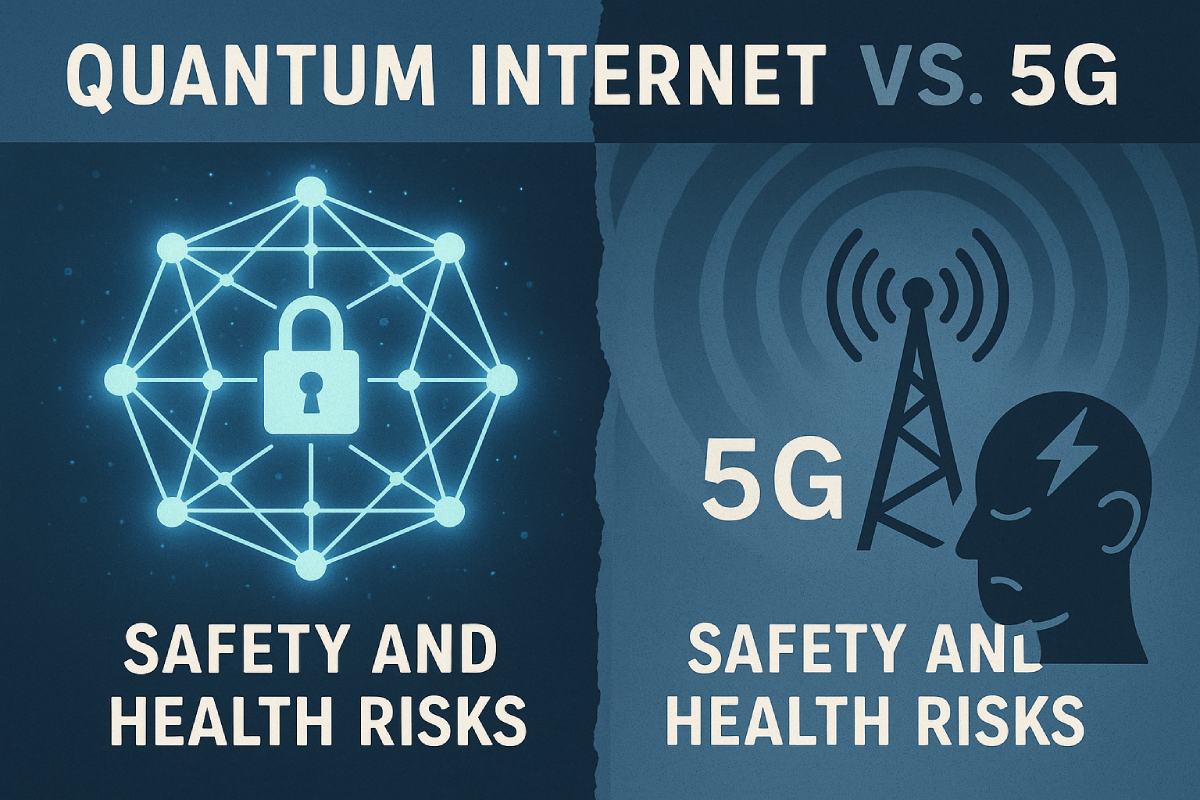 Quantum Internet vs. 5G: Comparing Safety and Health Risks of Emerging Technologies