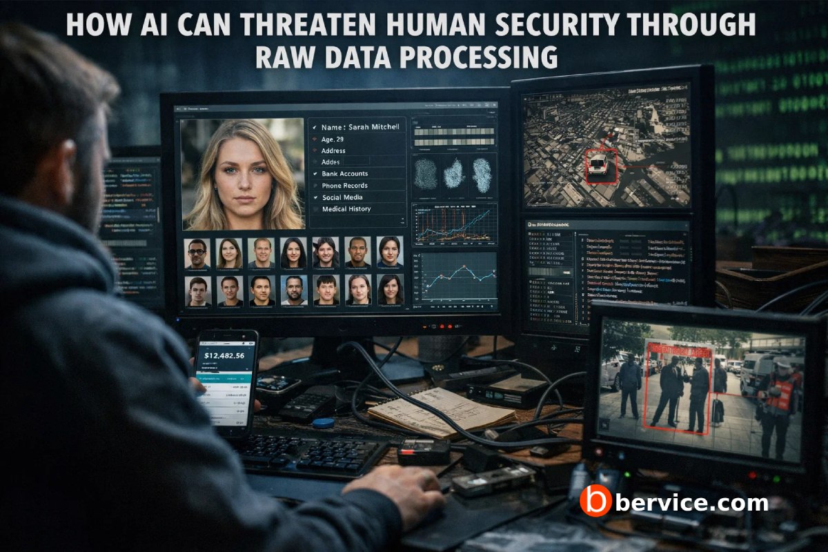 How Artificial Intelligence Can Threaten Human Security Through Raw Data Processing